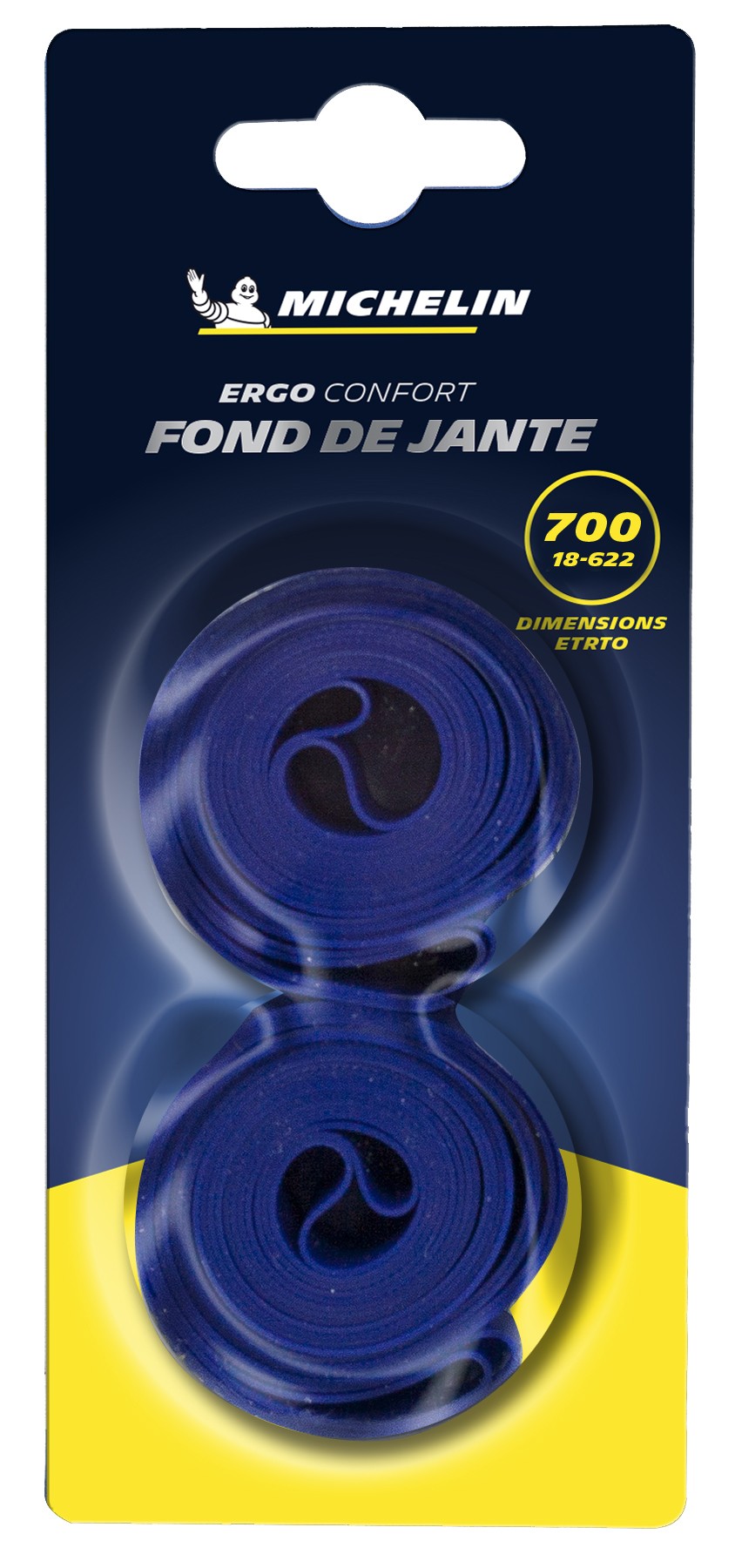 Michelin FOND DE JANTE ROUTE 700X18 BLEU HAUTE PRESSION (BLISTER DE 2 PIECES)
