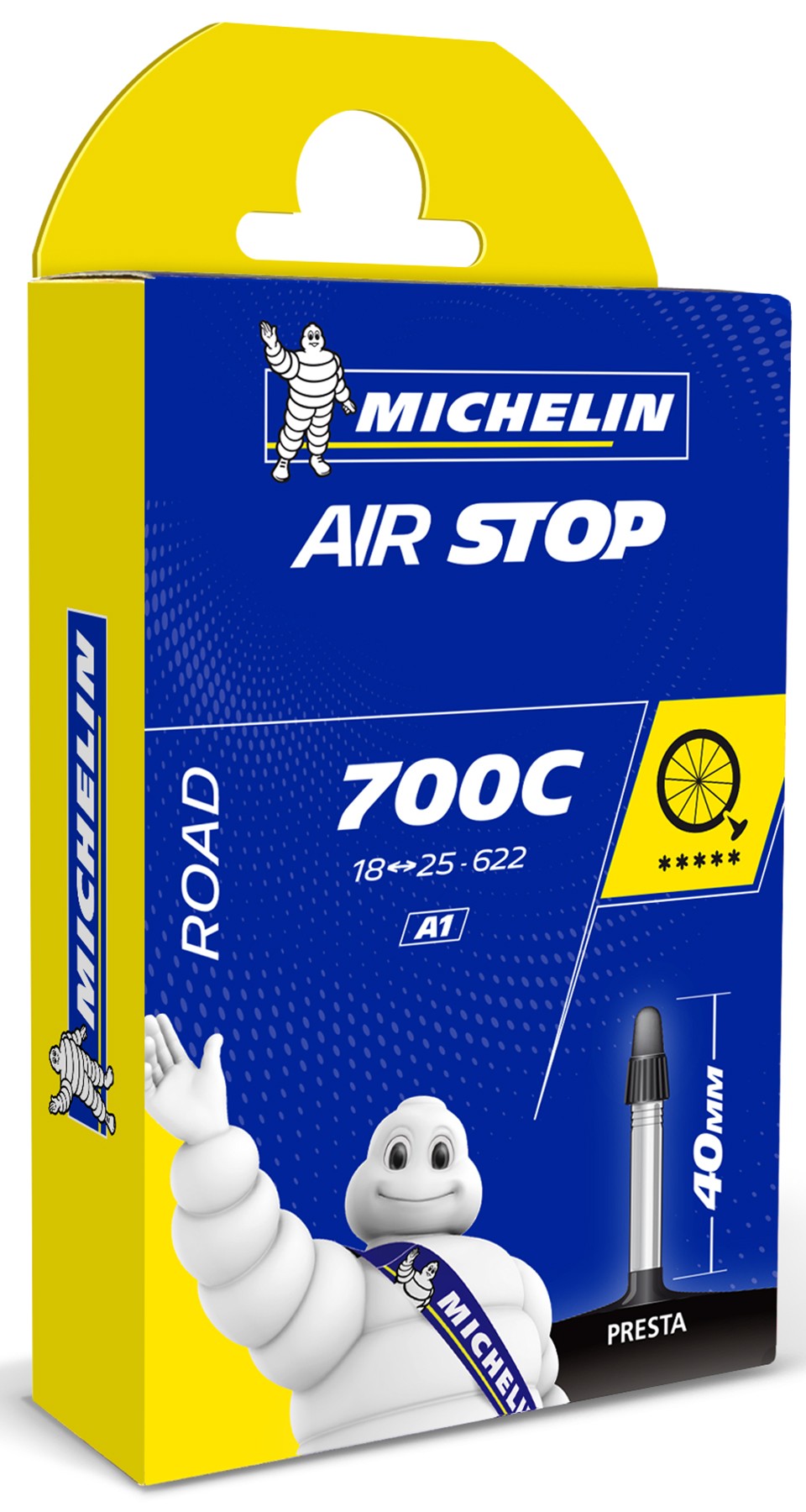 Michelin CAA Route Airstop A1 700X18/25 Presta 40