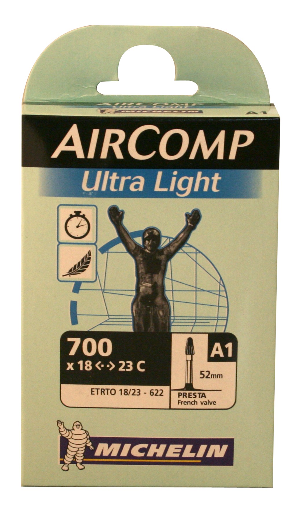 Michelin CAA Route Aircomp A1 U.Light 700X18/23 Presta 52